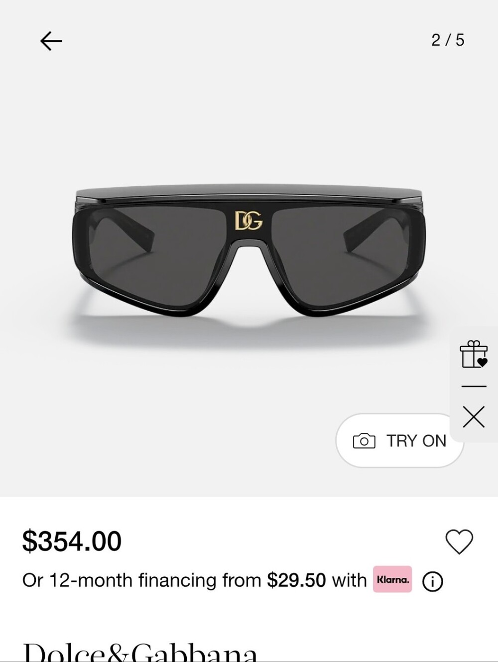 Vintage Dolce Gabana Black Sunglasses